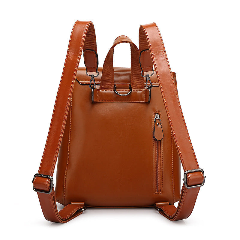 Women’s Genuine Leather Backpack Crossbody Shoulder Bag