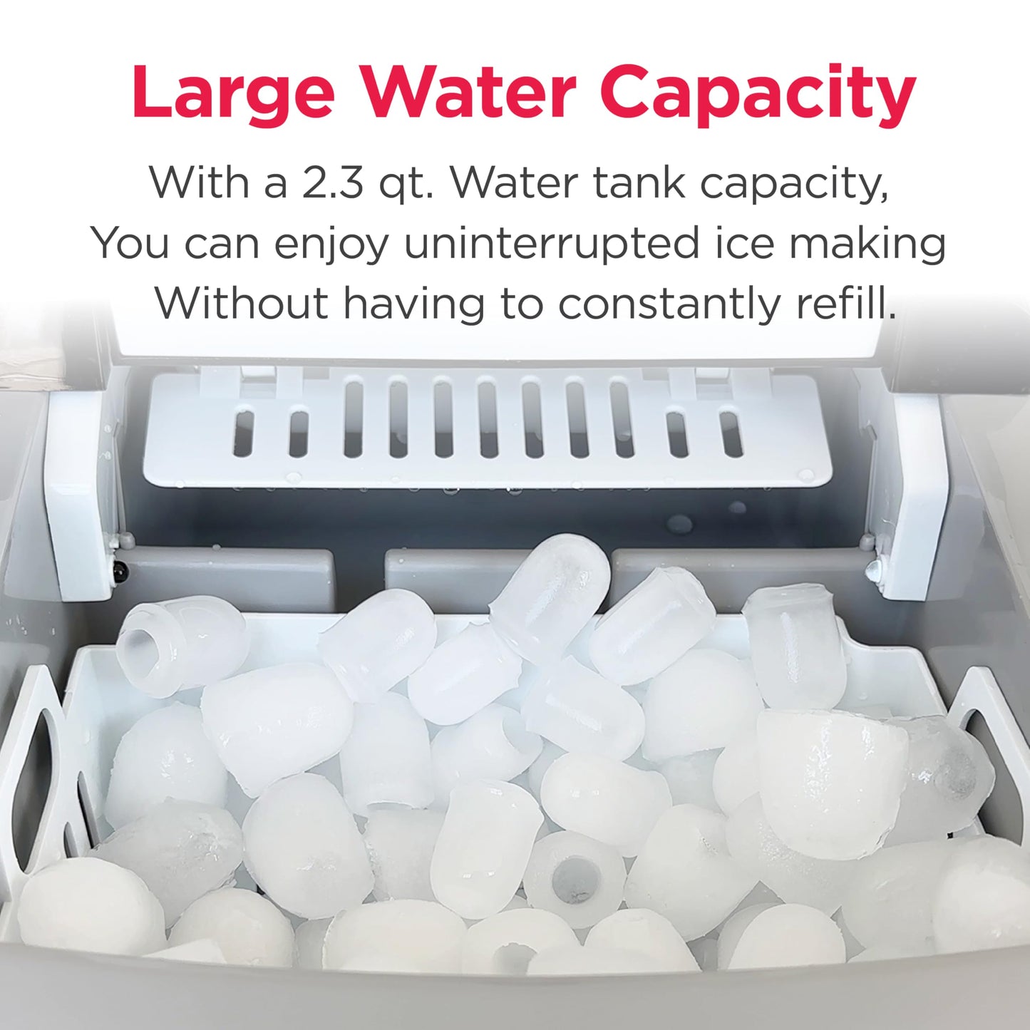 Frigidaire 26‑lb/Day Stainless Portable Ice Maker - DAILY AMPED