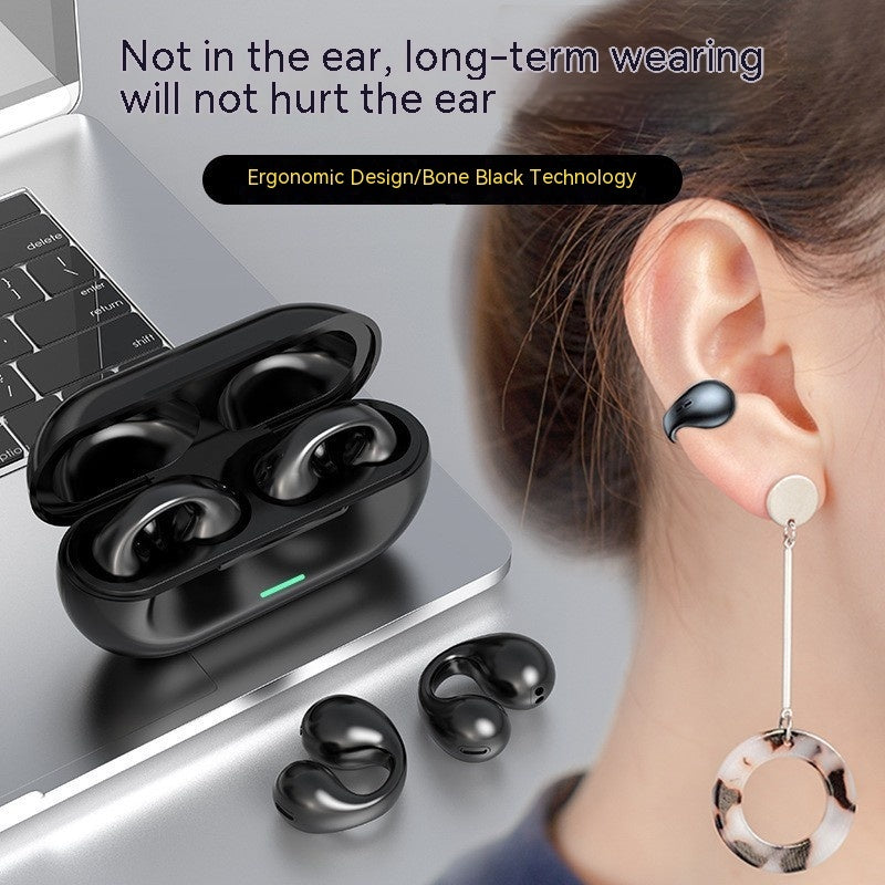 Wireless Ear Clip Bluetooth Headset TWS Comfortable Wear Not In-Ear Sports Wireless Bone Conduction 5.3 Bluetooth Headset - DAILY AMPED