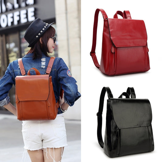 Women’s Genuine Leather Backpack Crossbody Shoulder Bag