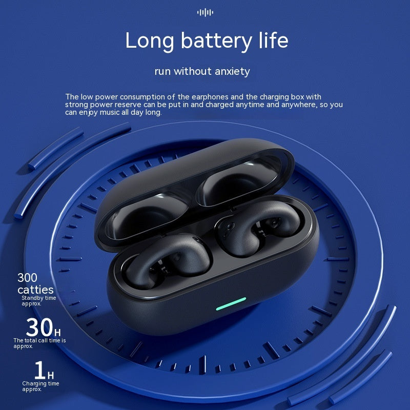 Wireless Ear Clip Bluetooth Headset TWS Comfortable Wear Not In-Ear Sports Wireless Bone Conduction 5.3 Bluetooth Headset - DAILY AMPED