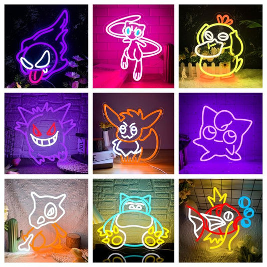 Bulbasaur Neon Signs for Wall Decor, USB Powered for Bedroom Bar Store Birthday Party Man Cave Christmas Supply Gifts Lighting Home Outdoorfun - DAILY AMPED