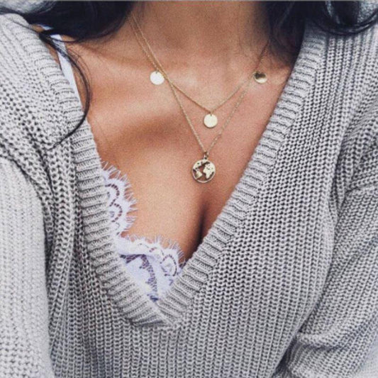 World Map Necklace - DAILY AMPED